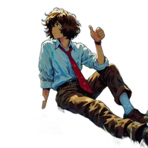 jacket, staff, concept art, watercolor transparent PNG cut-out