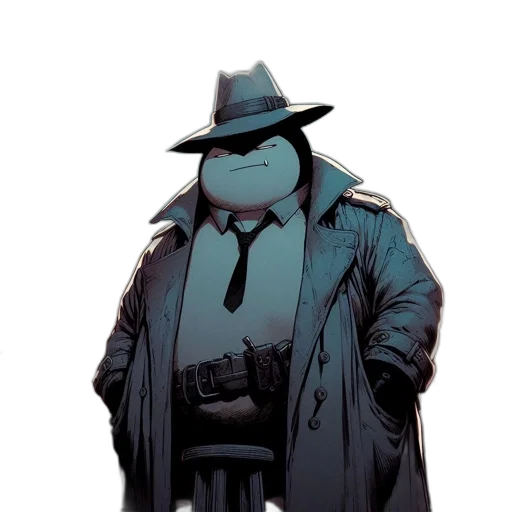 jacket, hat, staff, mask transparent PNG cut-out