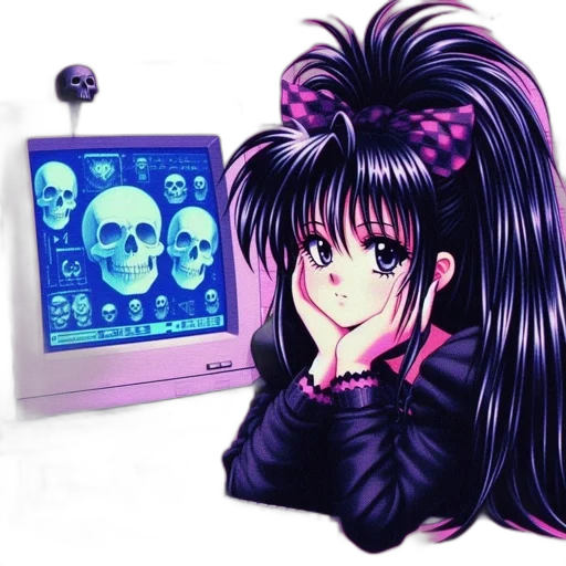 robot, jewelry, vaporwave, anime transparent PNG cut-out