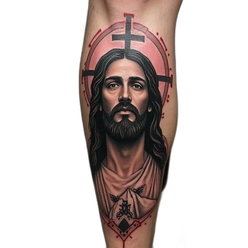 photorealistic, tattoos, men, leg transparent PNG cut-out