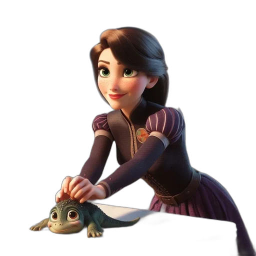 dragon, staff, animal, creature transparent PNG cut-out