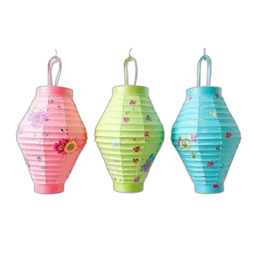 3d render, set, three, paper transparent PNG cut-out