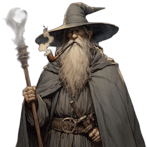 staff, hat, fantasy art, concept art transparent PNG cut-out