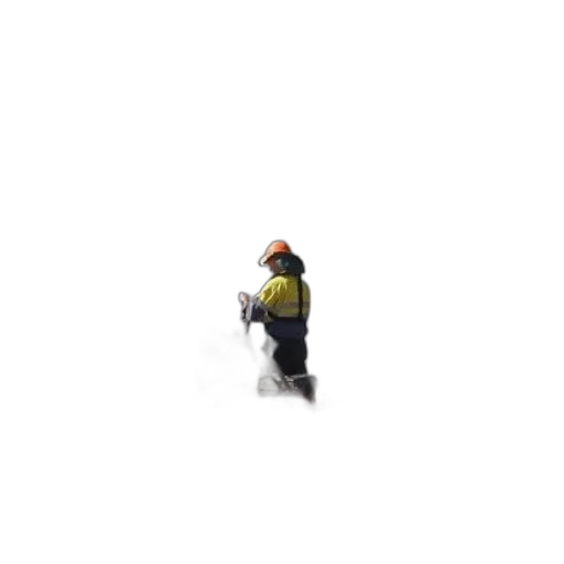 staff, jacket, hat, robot transparent PNG cut-out