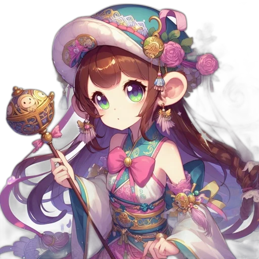 staff, hat, weapon, crown transparent PNG cut-out