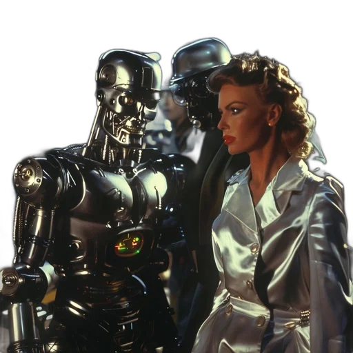 robot, cyberpunk, concept art, comic book art transparent PNG cut-out