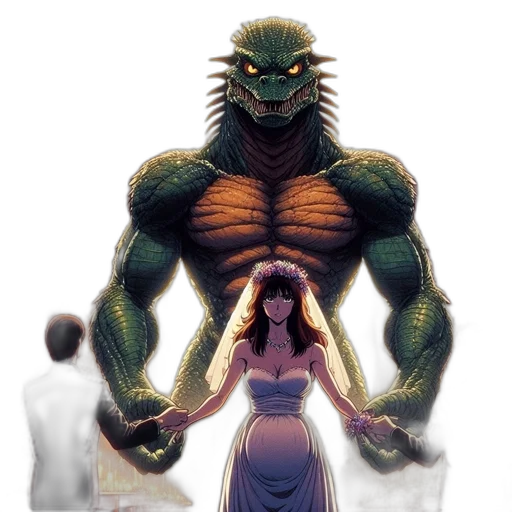 creature, dress, concept art, comic book art transparent PNG cut-out