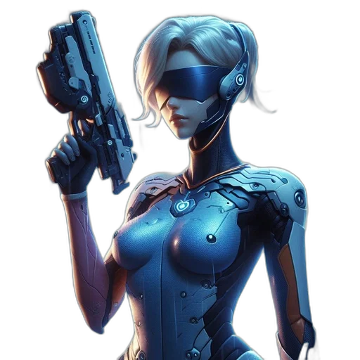 robot, weapon, comic book art, concept art transparent PNG cut-out