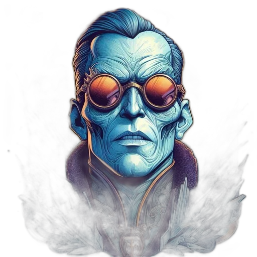 mask, face, concept art, comic book art transparent PNG cut-out