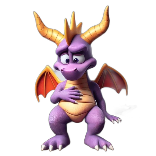 dragon, animal, creature, staff transparent PNG cut-out