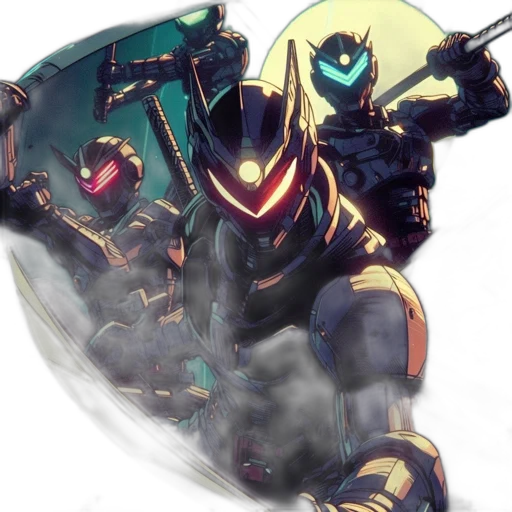 robot, weapon, mask, sword transparent PNG cut-out