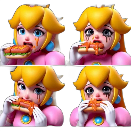 food, face, concept art, 3d render transparent PNG cut-out