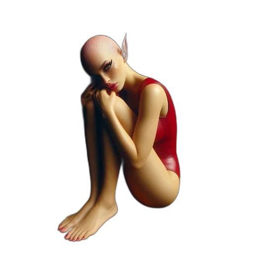 dress, creature, hair, mask transparent PNG cut-out