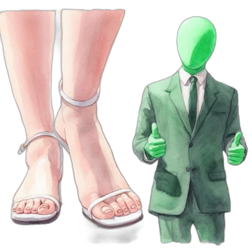shoes, dress, mask, creature transparent PNG cut-out