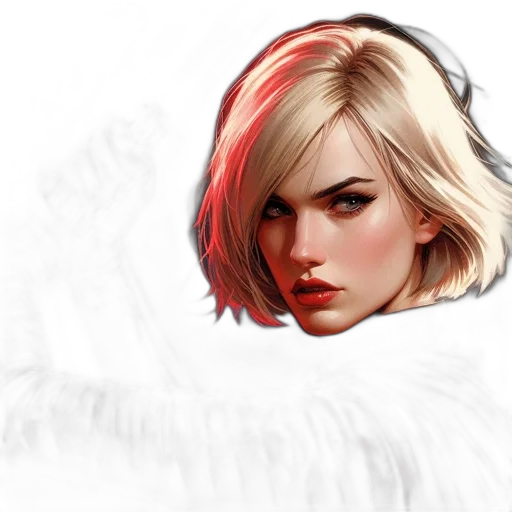 hair, face, photorealistic, concept art transparent PNG cut-out