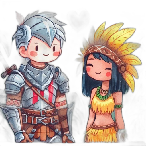fantasy art, concept art, watercolor, pixel art transparent PNG cut-out