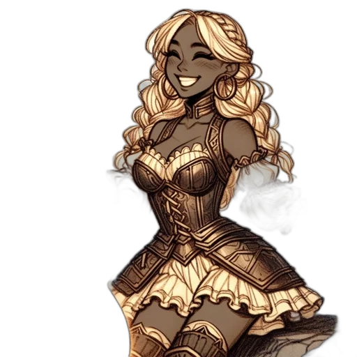 dress, concept art, fantasy art, pixel art transparent PNG cut-out