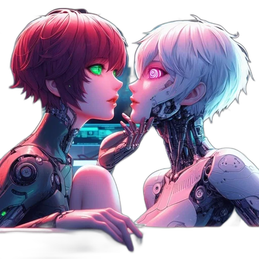 robot, mask, face, cyberpunk transparent PNG cut-out