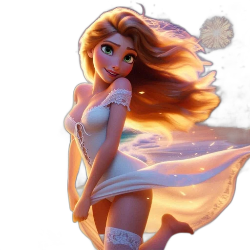 dress, hair, fantasy art, concept art transparent PNG cut-out