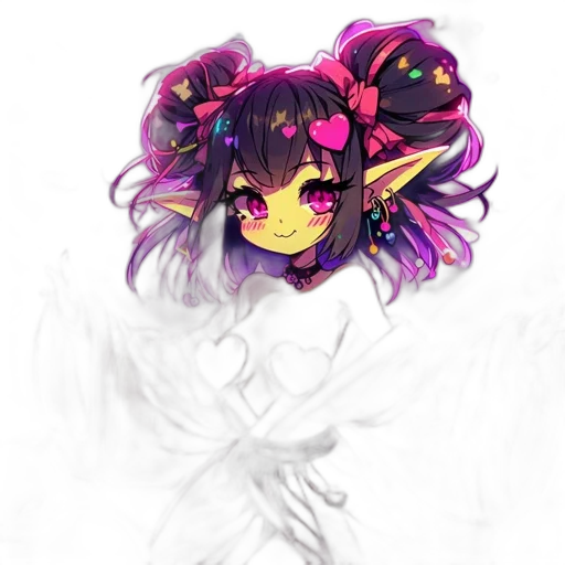 flower, dragon, creature, staff transparent PNG cut-out