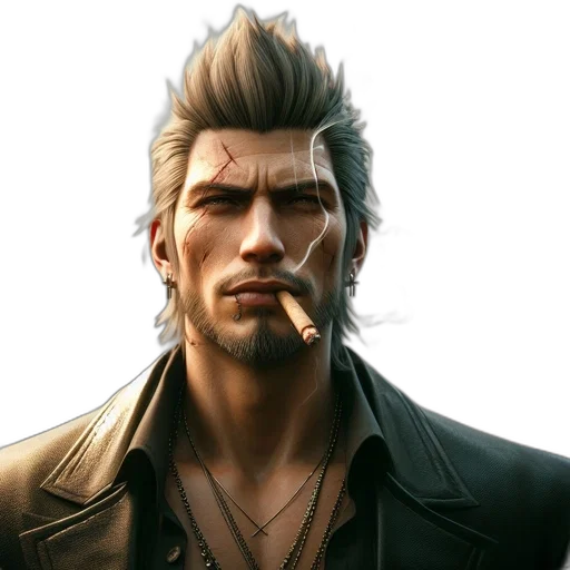 face, jacket, concept art, individual transparent PNG cut-out