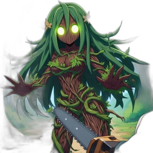 staff, creature, weapon, fantasy art transparent PNG cut-out