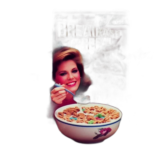 food, vaporwave, photorealistic, 3d render transparent PNG cut-out
