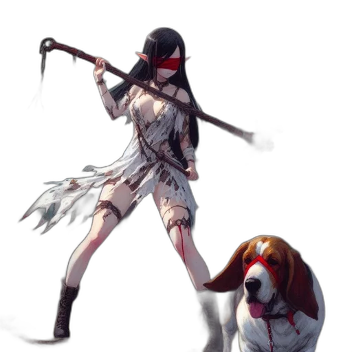 staff, weapon, animal, creature transparent PNG cut-out