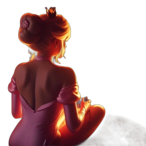 dress, crown, concept art, 3d render transparent PNG cut-out