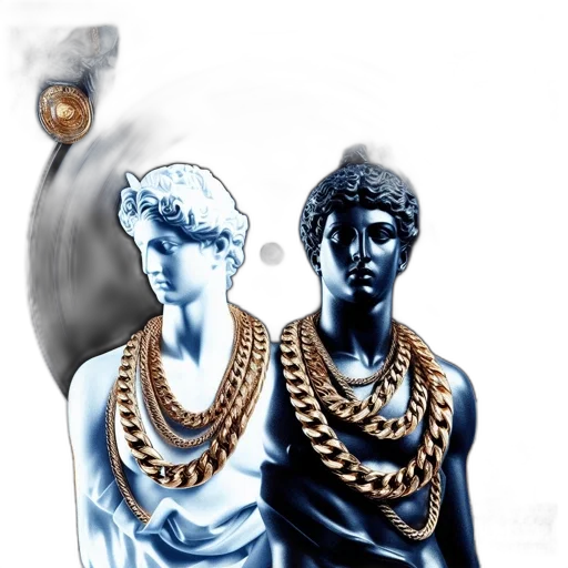jewelry, vaporwave, concept art, photorealistic transparent PNG cut-out