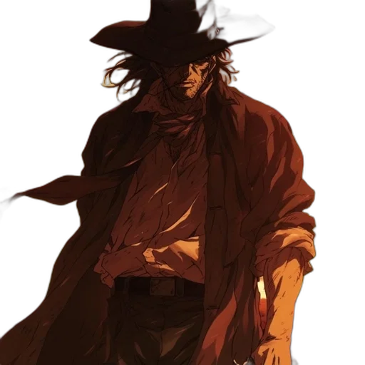 hat, staff, jacket, concept art transparent PNG cut-out
