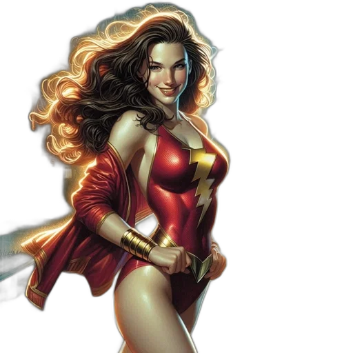 comic book art, concept art, fantasy art, female transparent PNG cut-out
