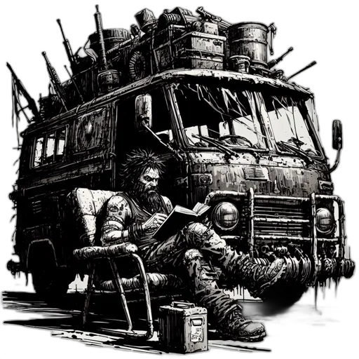 weapon, car, robot, staff transparent PNG cut-out
