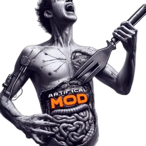 concept art, 3d render, cyberpunk, anatomically transparent PNG cut-out