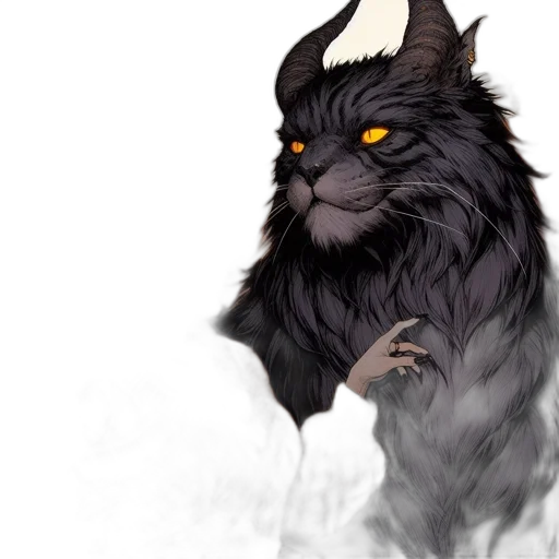 dragon, creature, mask, staff transparent PNG cut-out