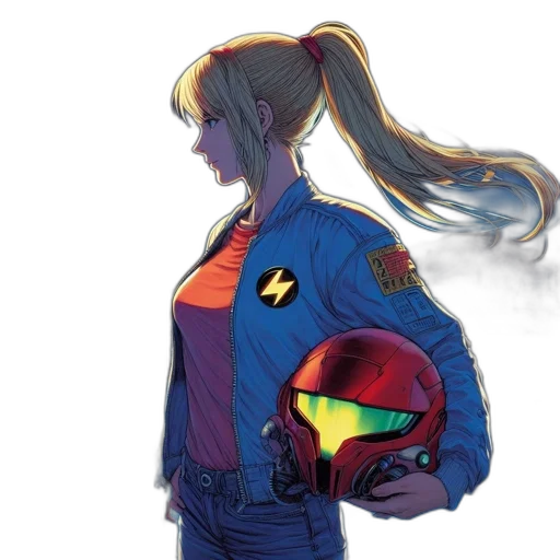 jacket, concept art, comic book art, watercolor transparent PNG cut-out