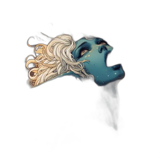 mask, hair, face, staff transparent PNG cut-out