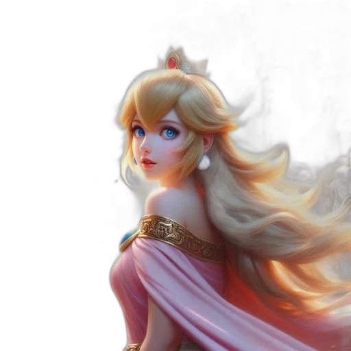 crown, dress, face, fantasy art transparent PNG cut-out