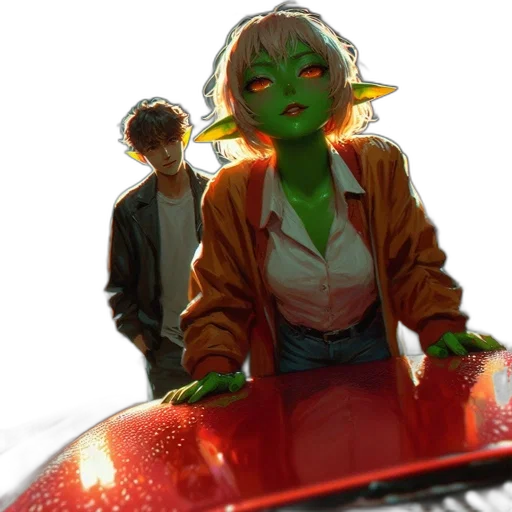 car, jacket, concept art, comic book art transparent PNG cut-out