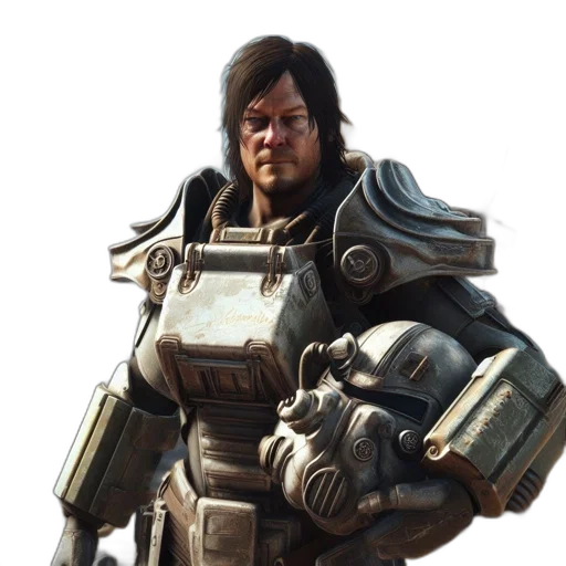 weapon, robot, face, staff transparent PNG cut-out