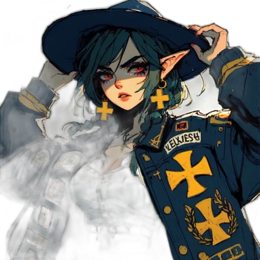 jacket, staff, hat, crown transparent PNG cut-out
