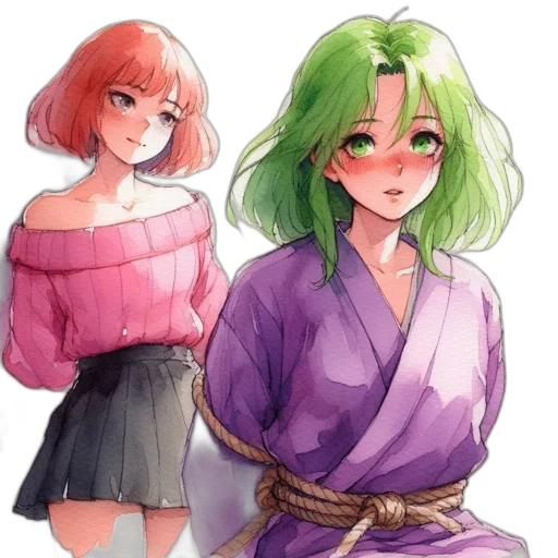 watercolor, anime, concept art, pixel art transparent PNG cut-out