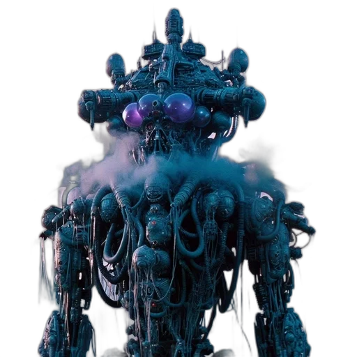 robot, creature, crown, mask transparent PNG cut-out