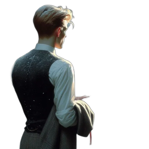 jacket, staff, dress, robot transparent PNG cut-out