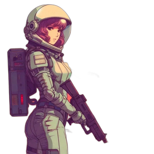 robot, weapon, jacket, dress transparent PNG cut-out