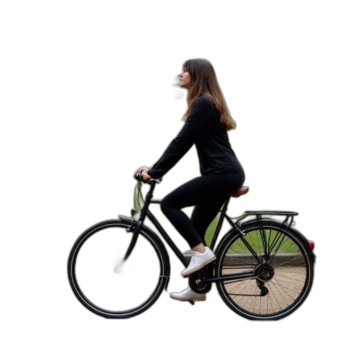 photorealistic, green, person, her transparent PNG cut-out