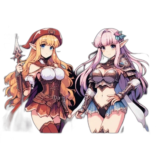 pixel art, fantasy art, concept art, anime transparent PNG cut-out