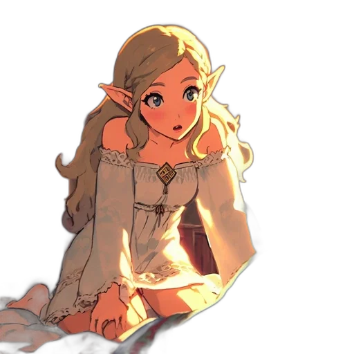 dress, crown, face, staff transparent PNG cut-out