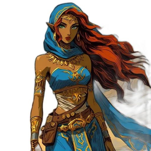 fantasy art, concept art, comic book art, pixel art transparent PNG cut-out