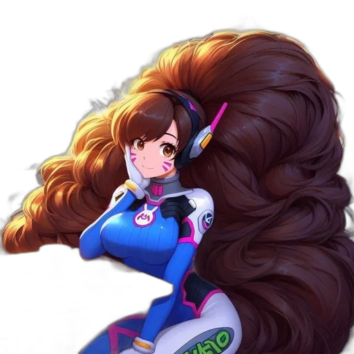 hair, staff, anime, concept art transparent PNG cut-out